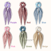 SVOZK® Satin Scrunchies Hair Pleated Scarf