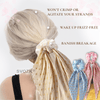 SVOZK® Satin Scrunchies Hair Pleated Scarf