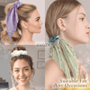 SVOZK® Satin Scrunchies Hair Pleated Scarf