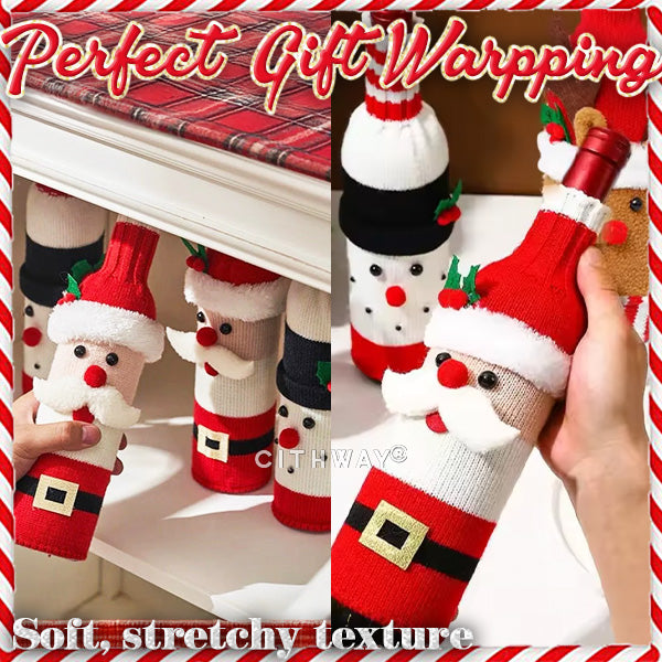 Cithway® Knitted Santa Claus Wine Bottle Sleeve