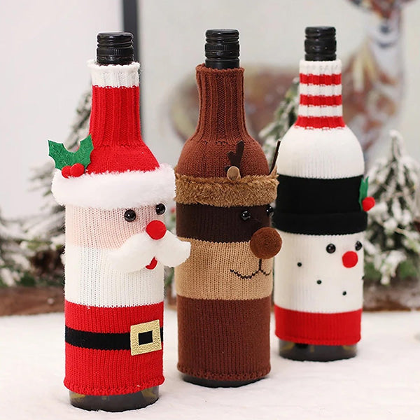 Cithway® Knitted Santa Claus Wine Bottle Sleeve