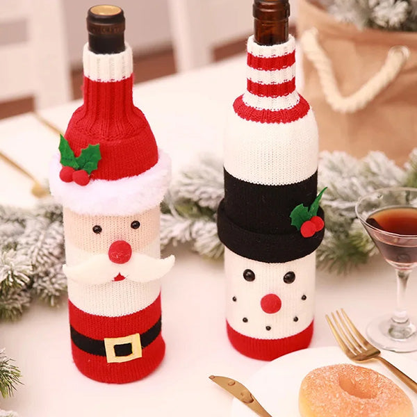 Cithway® Knitted Santa Claus Wine Bottle Sleeve